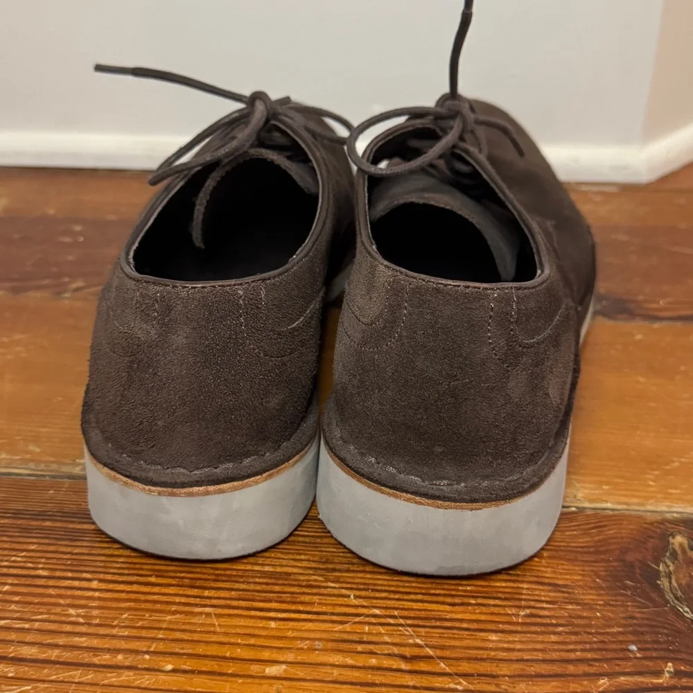 John Varvatos Star USA Suede Oxford Dress Shoes Brown Mens Size 9.5 M - Picture 4 of 10